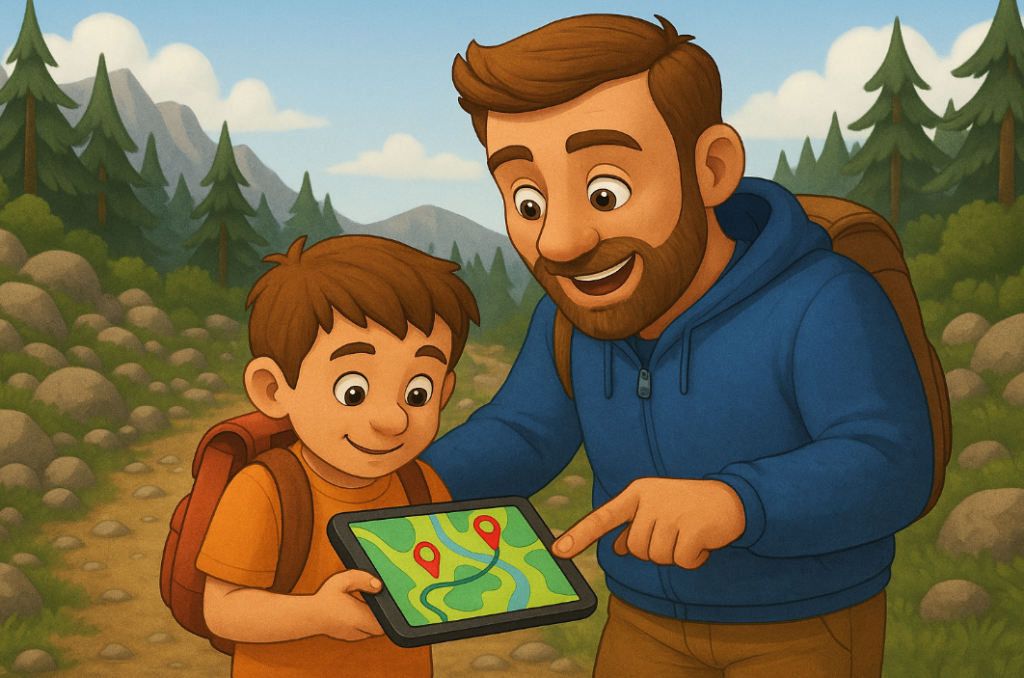 Leo e il tablet che sa dove siamo