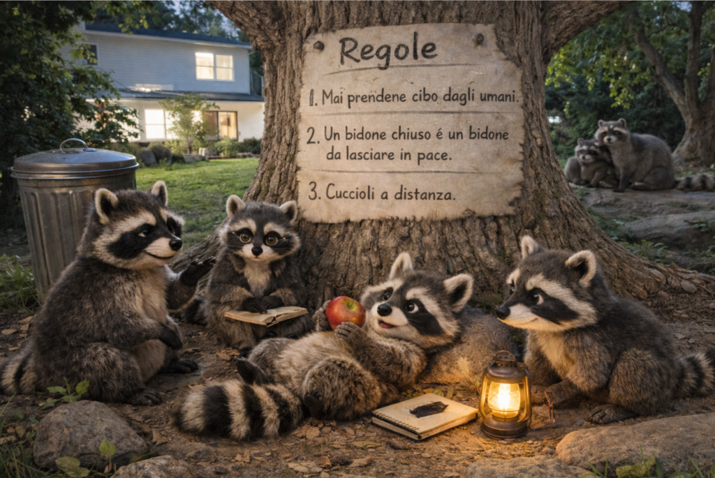 La banda del bidone e la scuola segreta dei procioni